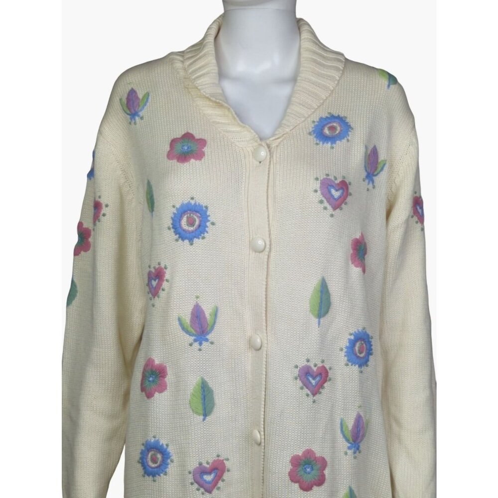Vtg Bob Mackie Womens Small 42" Chest Oversized Knit Cardigan Sweater New